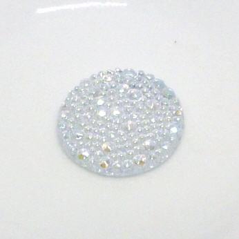 Round Cabochon Crystal AB