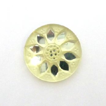 Round Cabochon Sonnenblume Hellgelb