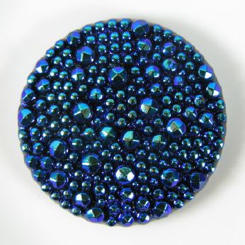 Round Cabochon Schwarz AB 27mm