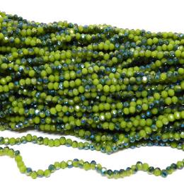 Glasstrang Opaque Light Green Blue AB 2mm