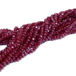 Glasstrang Opaque Dark Red Luster4mm