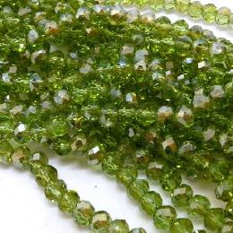 Glasstrang Peridot Satin 4mm